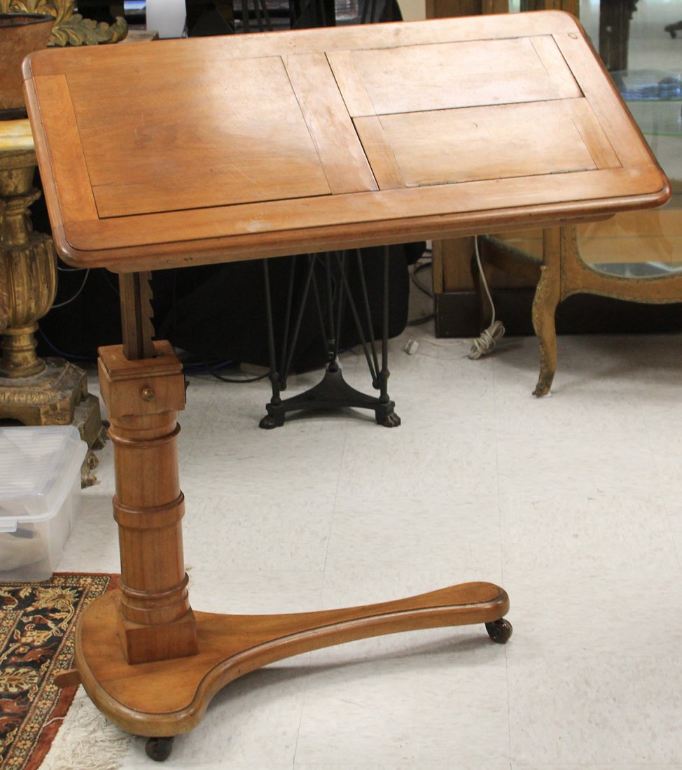 VICTORIAN MAHOGANY ADJUSTABLE BOOKSTAND (1 of 3)