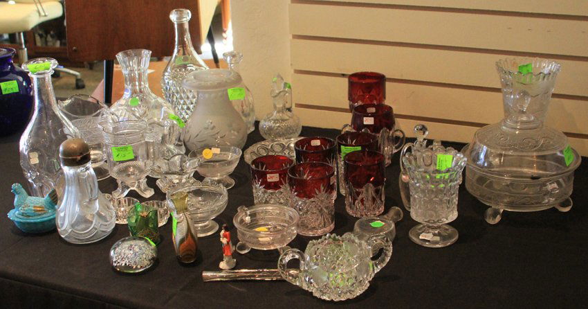 LOT OF (38) PCS. VICTORIAN GLASS (1 of 4)