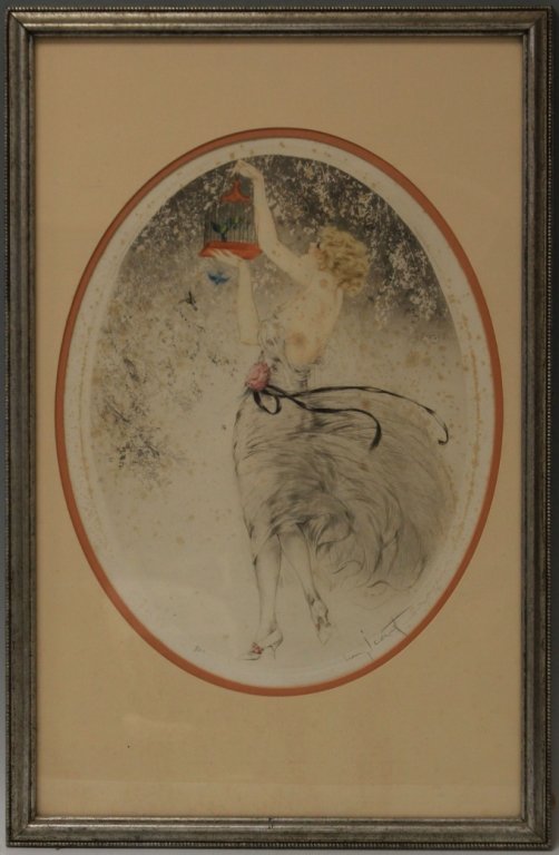 LOUIS ICART ETCHING, "COMPANIONS," 1926 (1 of 6)