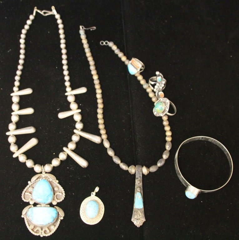 LOT OF (7) NATIVE AMERICAN JEWELRY (1 of 2)