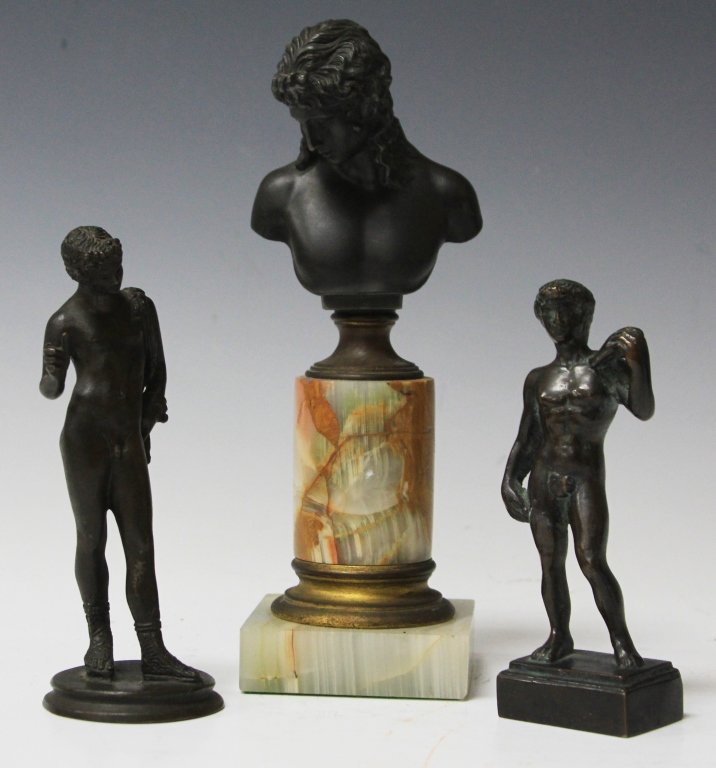 LOT OF (3) VINTAGE BRONZE STATUES (1 of 4)
