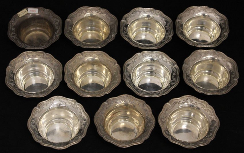 SET OF (11) SHREVE & CO. STERLING SILVER COMPOTES (1 of 2)