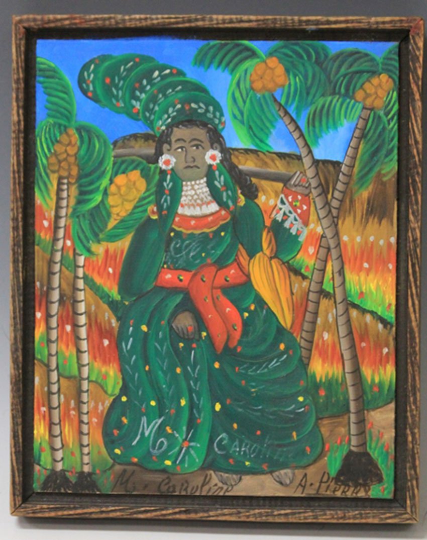 ANDRE PIERRE, HAITIAN ARTWORK, OIL ON MASONITE (1 of 5)