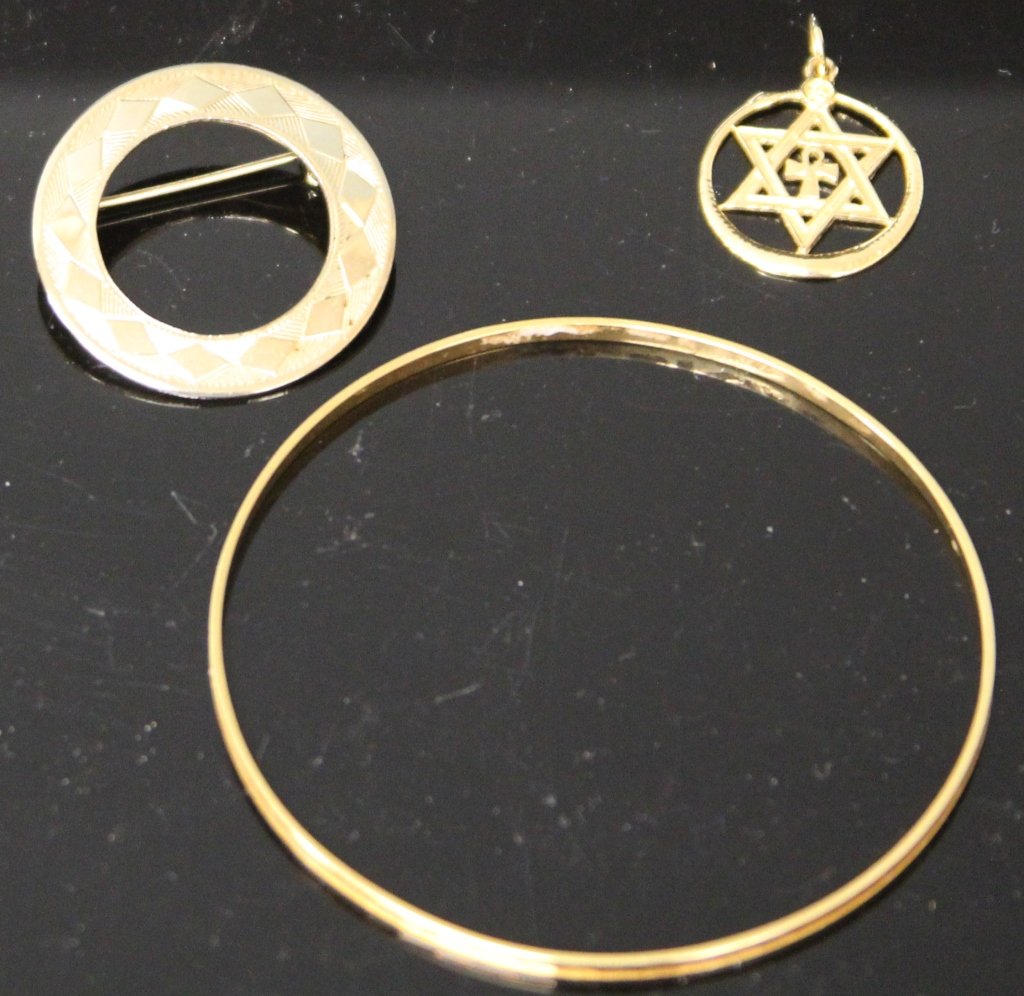 LOT OF (3) JEWELRY, SOME 14KT (1 of 5)