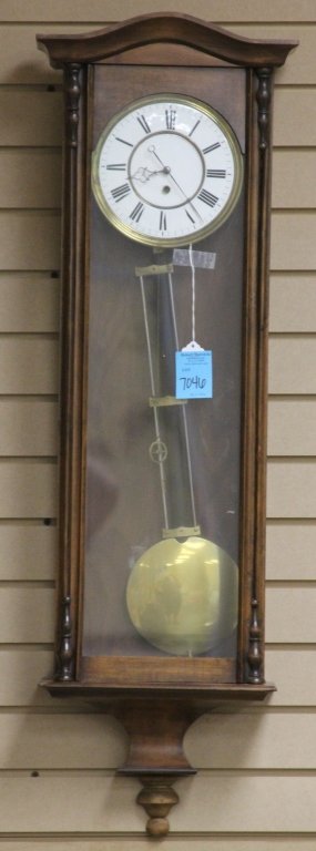 LATE 19TH CENTURY SINGLE WEIGHT WALL CLOCK (1 of 1)