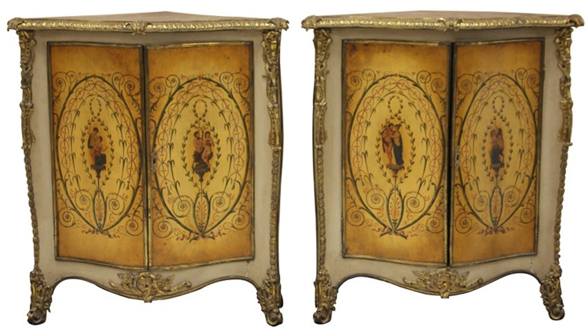 PAIR OF 19TH CENTURY FRENCH VERNIS MARTIN CABINETS (1 of 1)