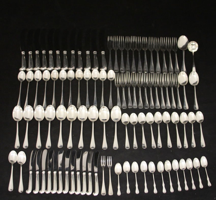 SET OF (100) PC. STERLING SILVER FLATWARE (1 of 5)