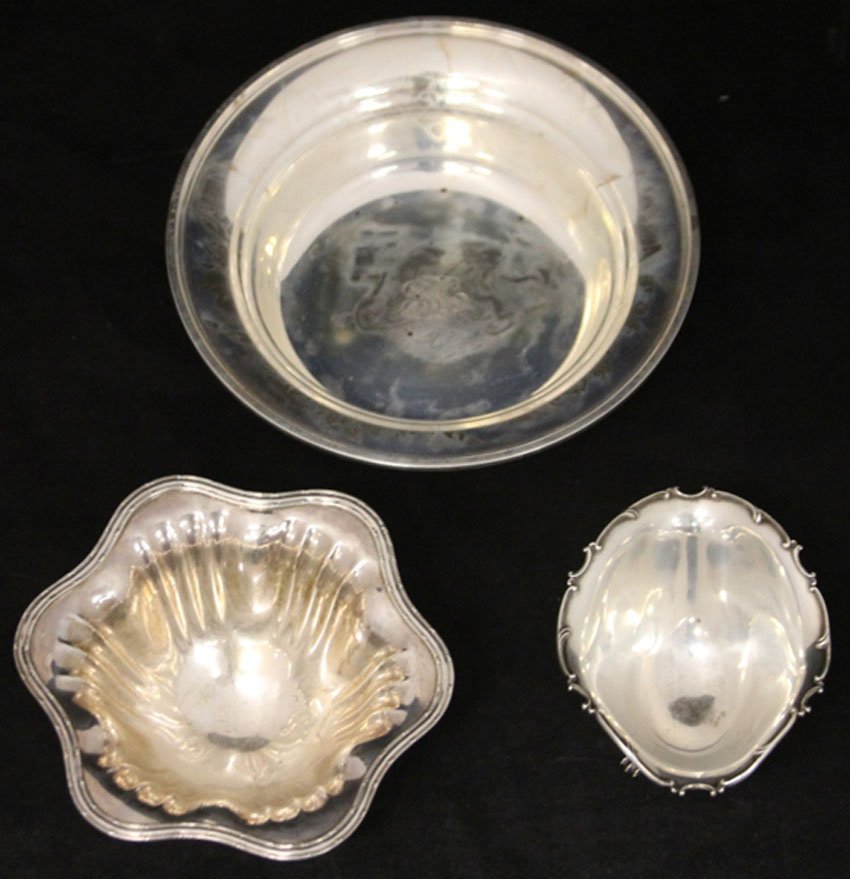 LOT OF (3) STERLING SILVER BOWL AND COMPOTES (1 of 5)