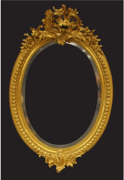 19TH CENTURY FRENCH GILT GESSO WALL MIRROR (1 of 2)