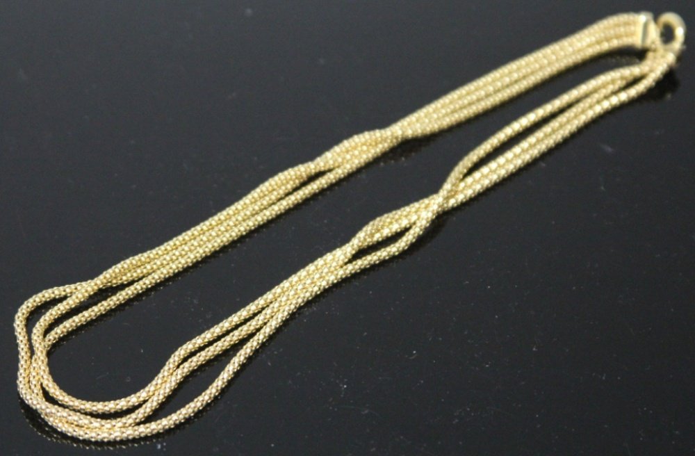 THREE CHAIN ITALIAN 14KT NECKLACE (1 of 1)