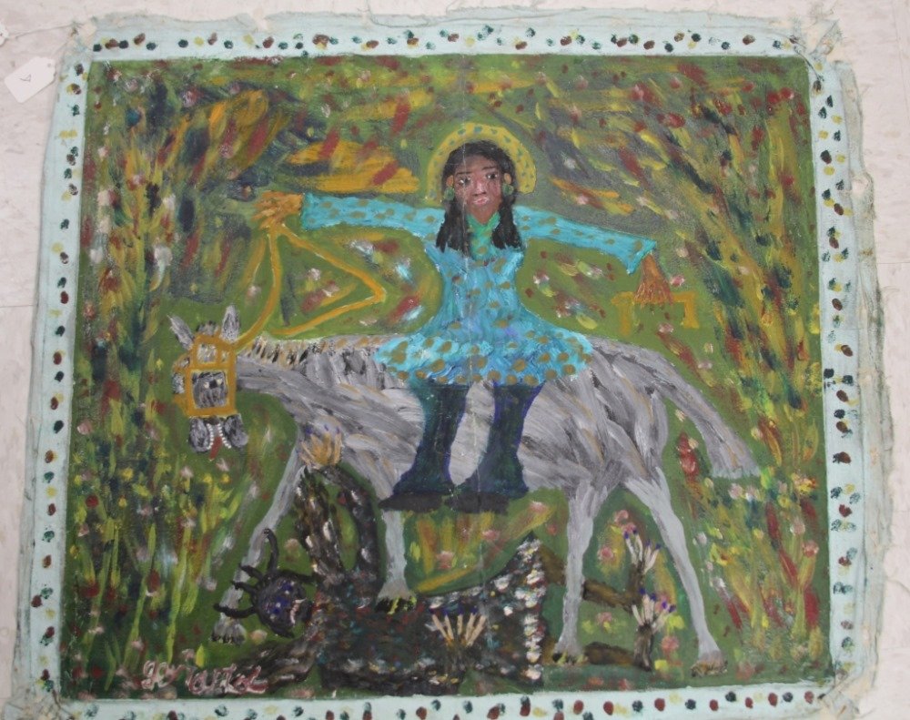 GERARD FORTUNE (b. 1930s), HAITIAN OIL ON CANVAS: Sight- 22" x 25"