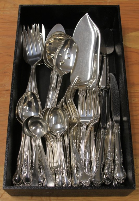 LOT OF (60) SILVERPLATED FLATWARE (1 of 5)