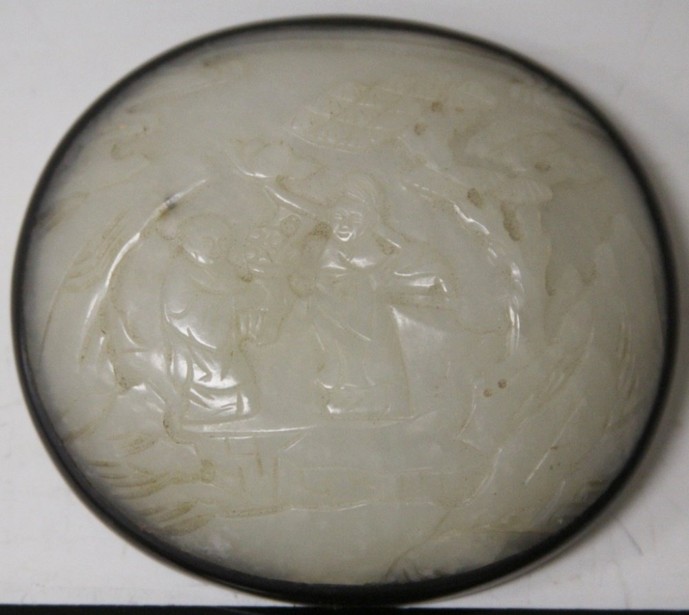QING DYNASTY WHITE JADE CARVING, BOX (1 of 2)