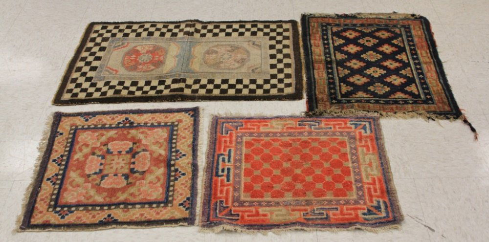 LOT OF (4) EARLY CHINESE WOVEN CARPETS (1 of 7)