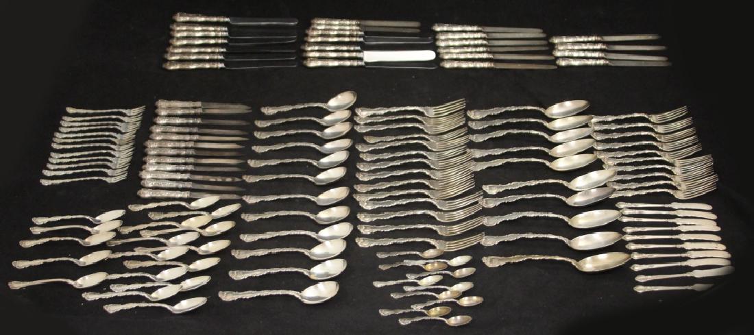SET OF STERLING SILVER FLATWARE SERVICE (1 of 9)