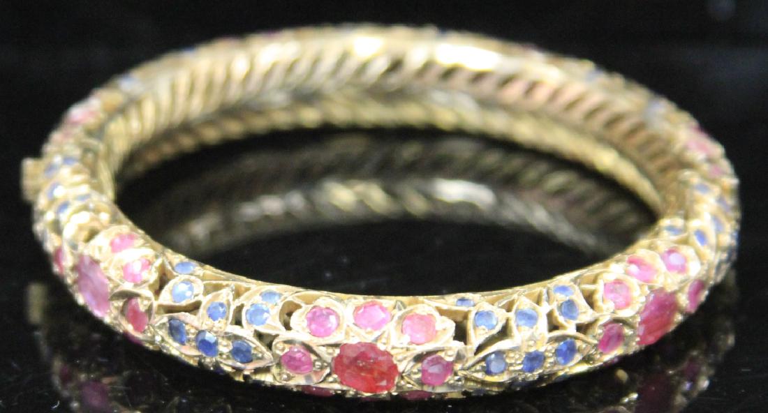 RUBY AND SAPPHIRE 10KT BRACELET (1 of 2)