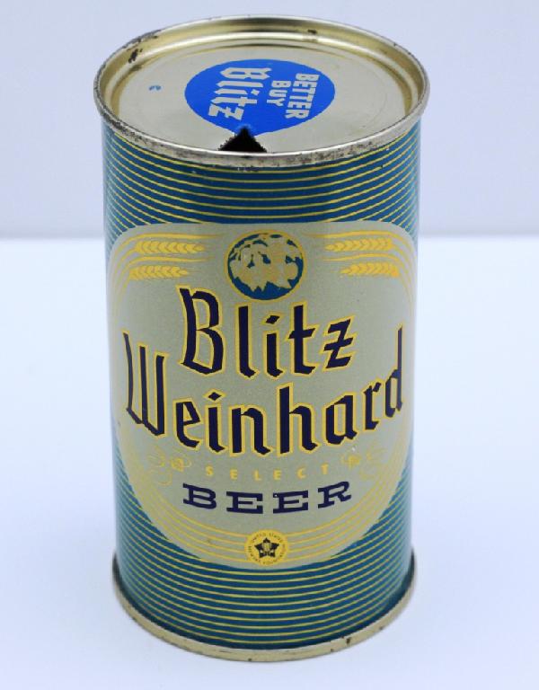 Blitz Weinhard 1950's Beer Can: 1950's flat-top Blitz beer can