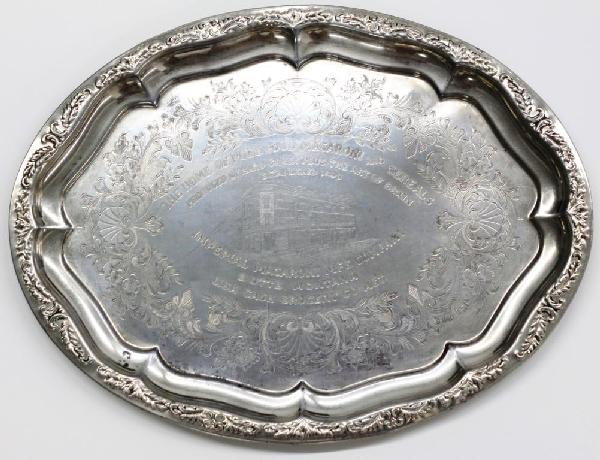 Butte Montana Advertising Tray: "Imperial Macaroni Mfg. Company. Butte, Montana. Lisa Cash Grocery Co. Ag't." 16"x12"