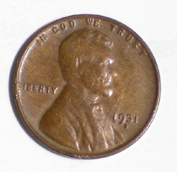 1931 - S Lincoln Cent -- KEY DATE