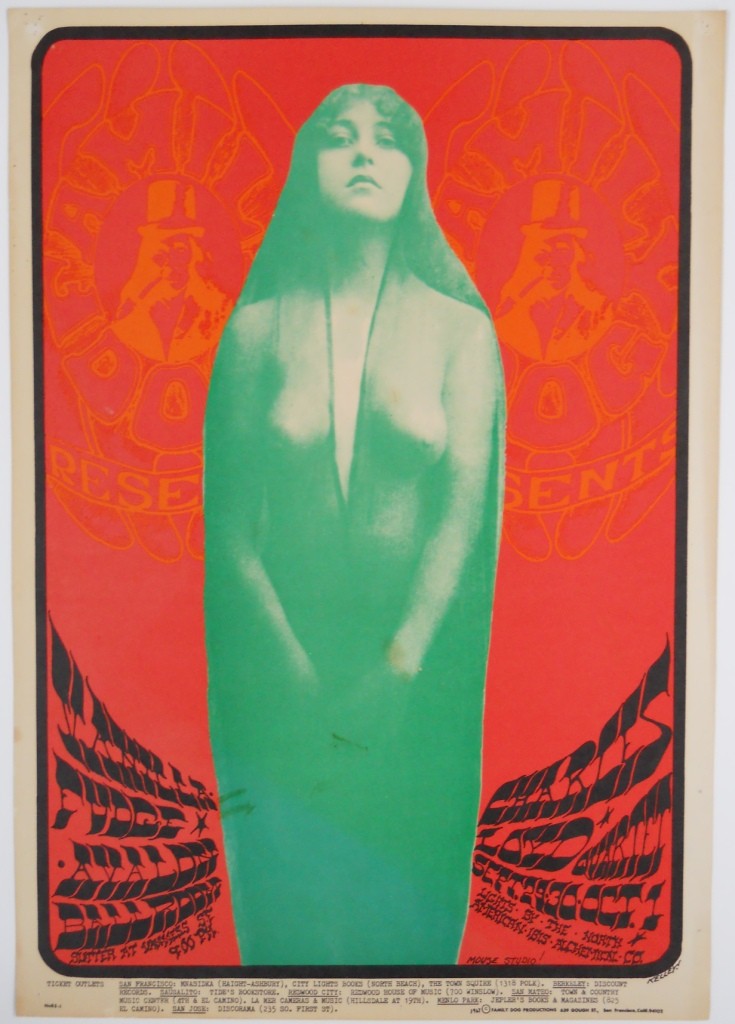 1967 Vanilla Fudge Concert Poster - San Francisco: This outstanding poster art was the work of Stanley Mouse & Alton Kelly. Family Dog Productions promoted this concert featuring Vanilla Fudge, held at The Avalon Ballroom in San Francisco in September