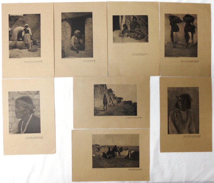 8 Indian Photo Prints by Frederic Monsen: At the turn of the last century, Frederick I. Monsen (1865-1929) made a successful career as a photographer and lecturer on American Indian subjects. The Norwegian-born Monsen, who was brought to Utah