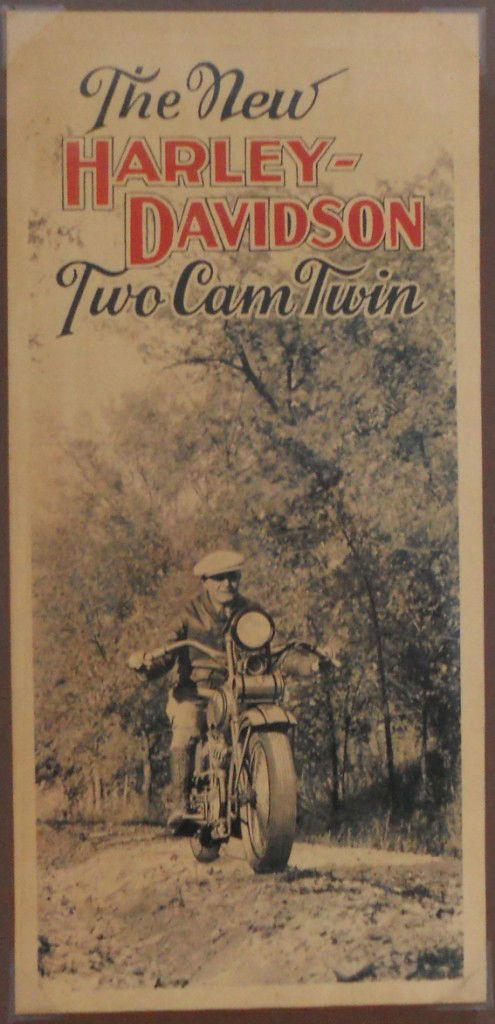 1920's Vintage Harley Davidson Store Poster: This is an original dealership or store poster/sign. Looks to be from the late teens or early 1920's. It is made of heavy paper. It advertises Harley Davidson Two Cam Twin motor. A great looking piece