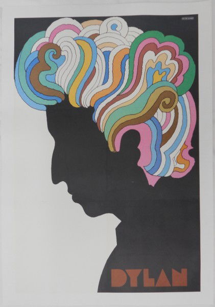 Milton Glaser Bob Dylan Poster: Calling all Dylan fans! Here's the famous Bob Dylan poster from the 1967 Greatest Hits album, with artwork done by Milton Glaser. We had a poster like this a few auctions back, and the consignor had a