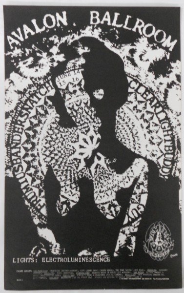 Frumious Bandersnatch - 1968 Concert Poster: Frumious Bandersnatch, Clear Light, Buddy Guy, Concert Poster for June 14 - 16, 1968. The concert was held at the Avalon Ballroom in San Francisco, CA. and was presented by Family dog. This has great 