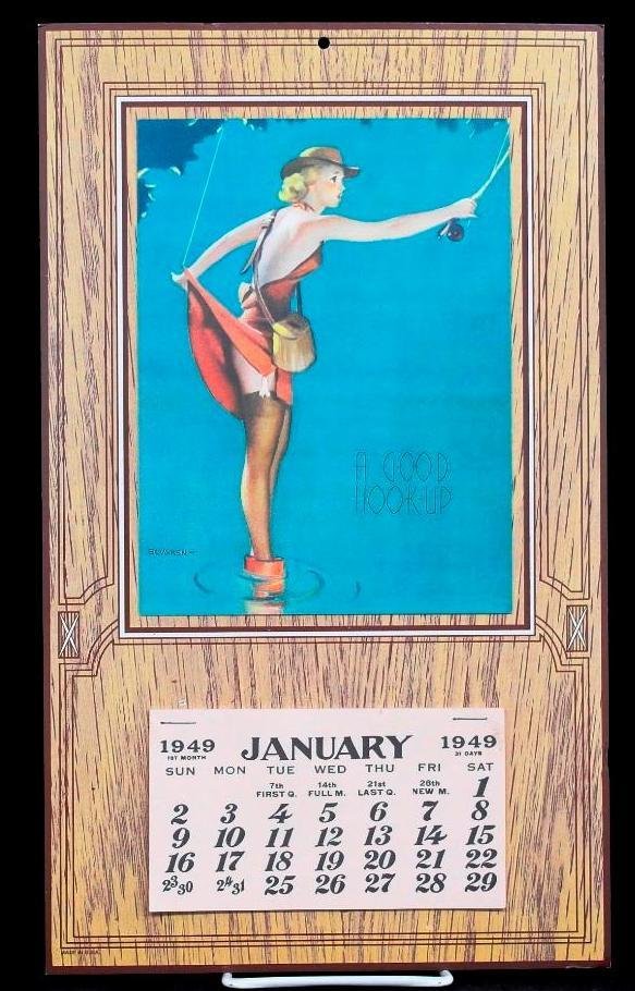 Vintage 1949 PinUp Calendar Gil Elvgren Art Jan 14, 2014 Paige