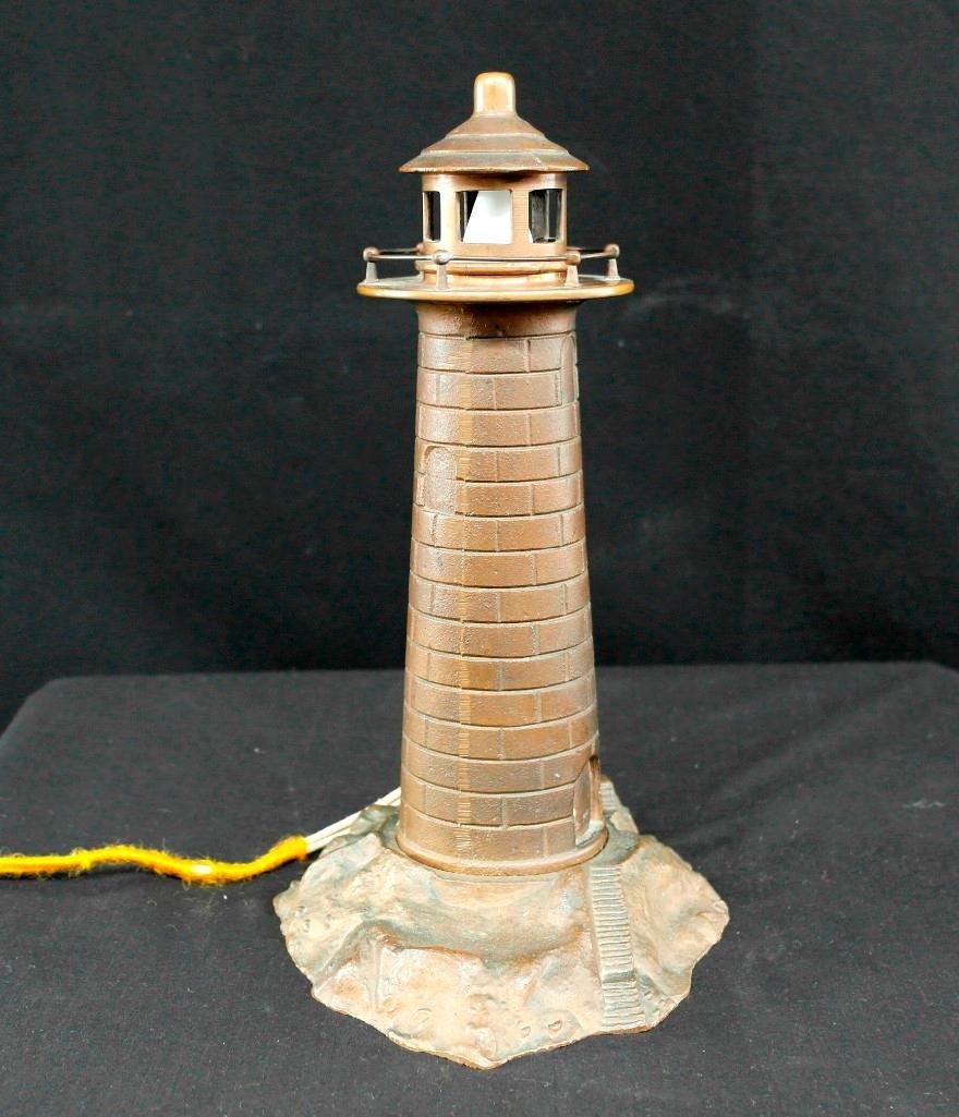 Brass shop lighthouse lamp