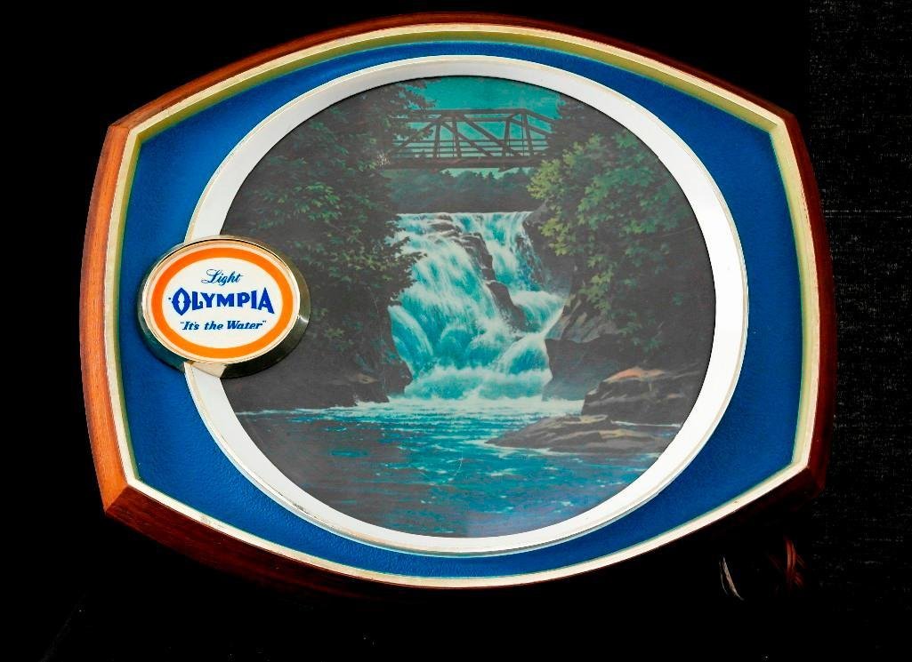 Olympia Beer Lighted Motion Waterfall Sign