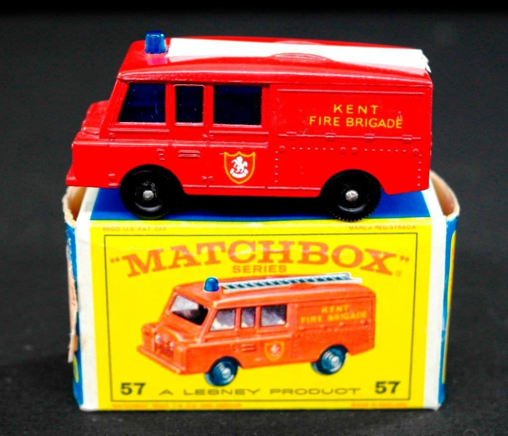 matchbox land rover fire truck