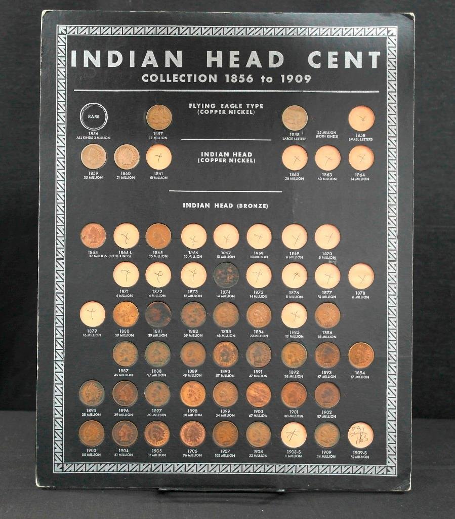 1856 1909 Indian Head Penny Collection