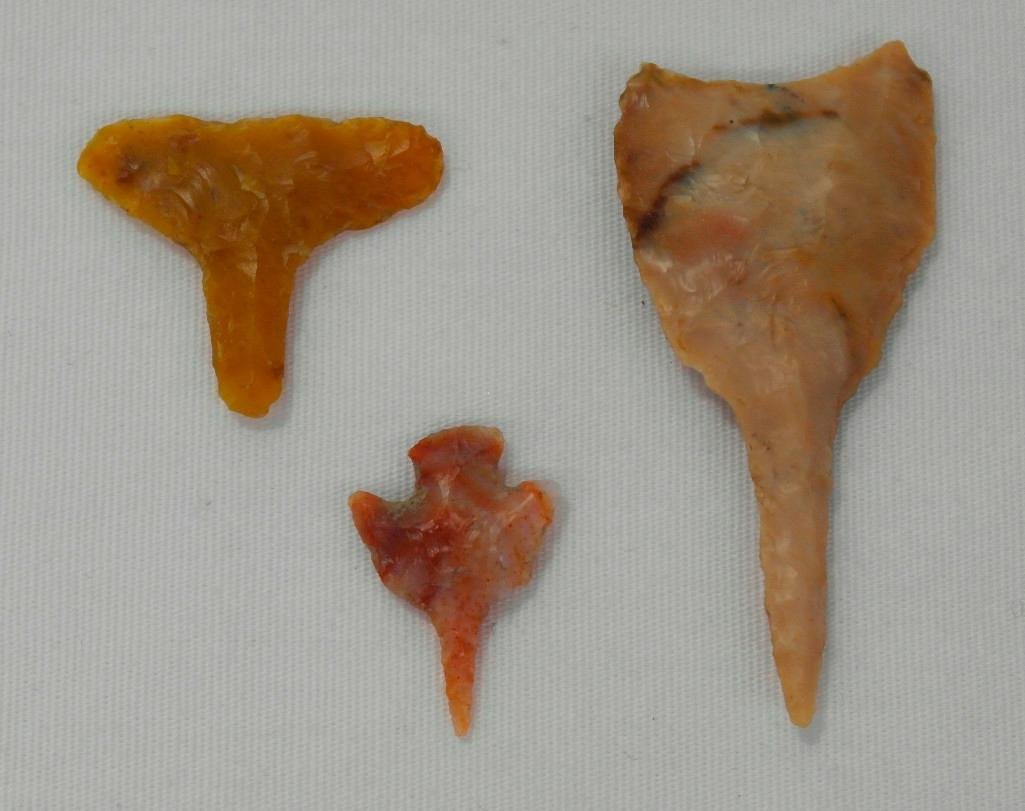 Three (3) Drills from Wakemap Mound: Offered are three (3) drills found at the Wakemap Mound site on the Washington side of the Columbia River near The Dalles, Oregon. The drills vary in size from 1/2" x 7/8" for the small