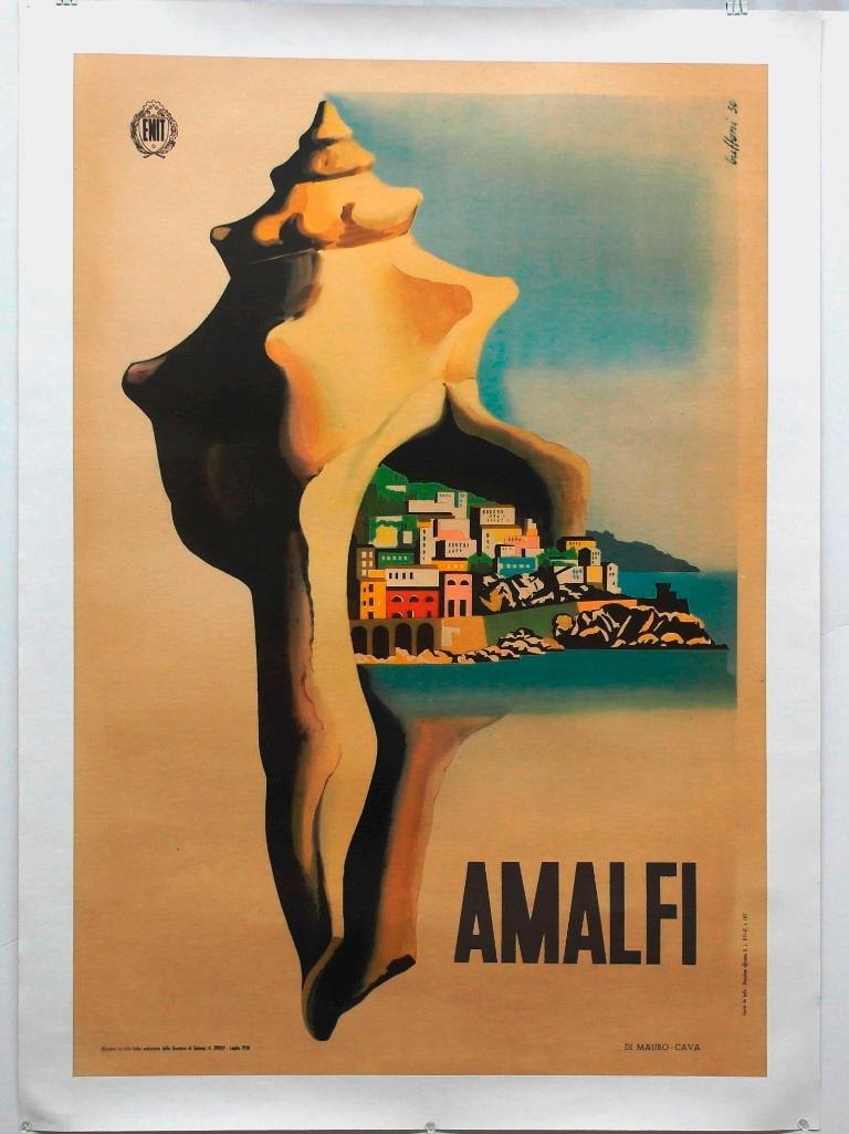 Amalfi 1950 Travel Poster by Buffoni (1 of 6)