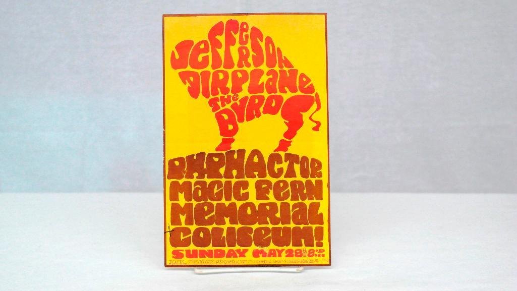 Jefferson Airplane and The Byrds 1967 Handbill (1 of 4)