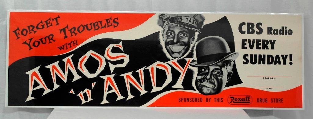 Amos 'n' Andy Rexall Drug Sign (1 of 3)