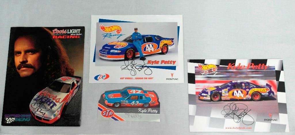 NASCAR Driver Kyle Petty Set of Four Autographed (1 of 7)
