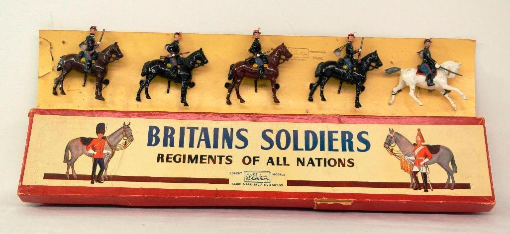 Britains #190 Belgian Chasseurs a Chevel in Box (1 of 6)