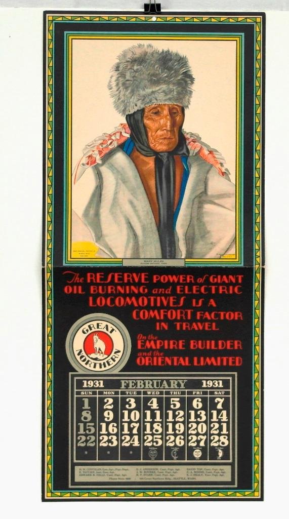 Great Northern Railroad 1931 Calendar Sheet (1 of 5)
