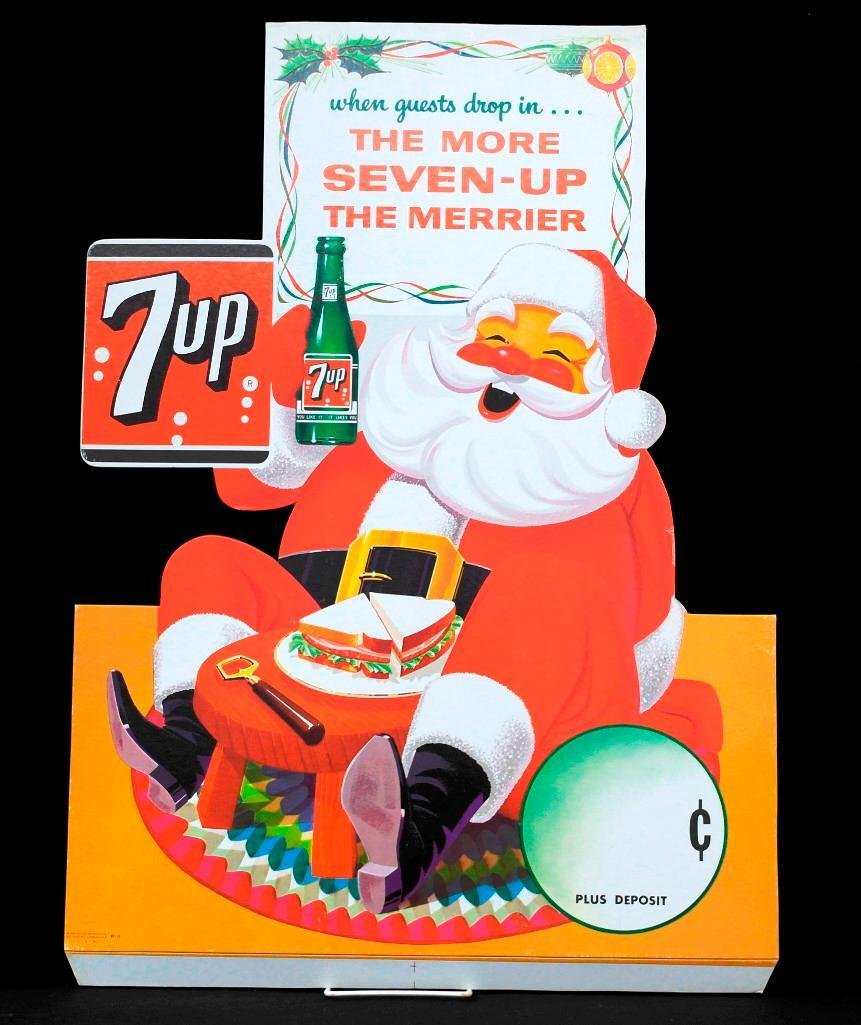7-UP Santa Die-Cut Sign 1964 (1 of 4)
