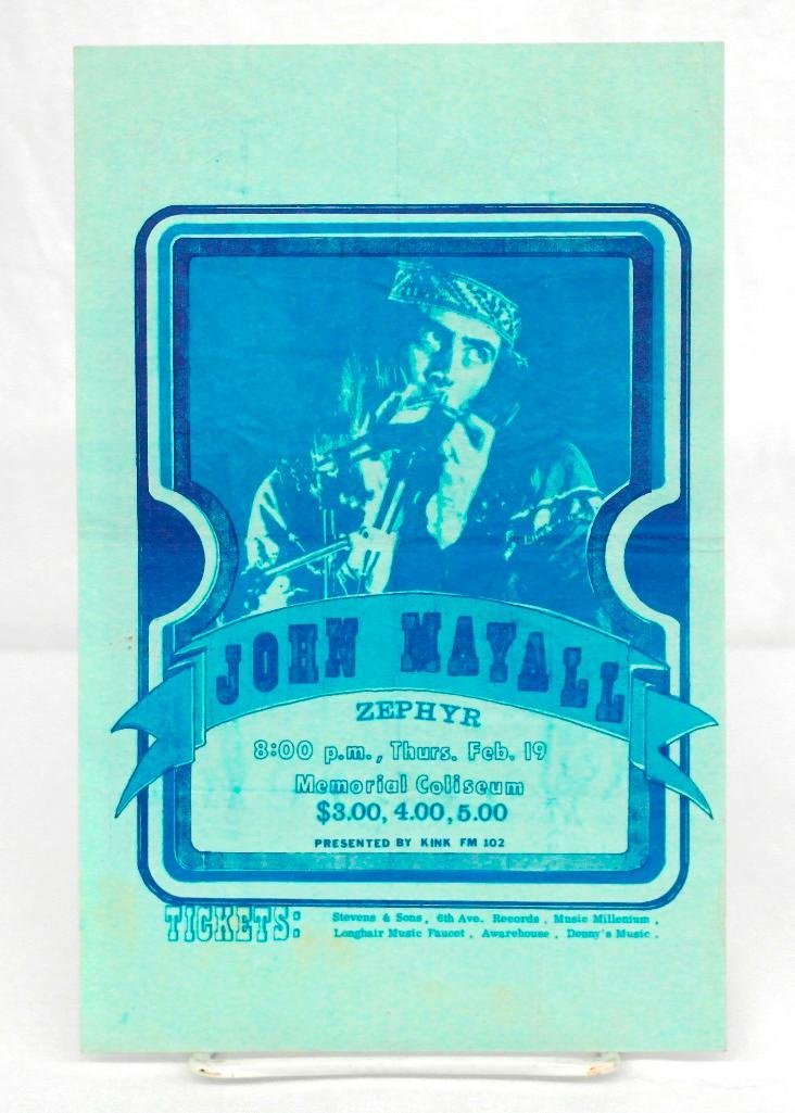 John Mayall 1971 Portland Handbill (1 of 3)