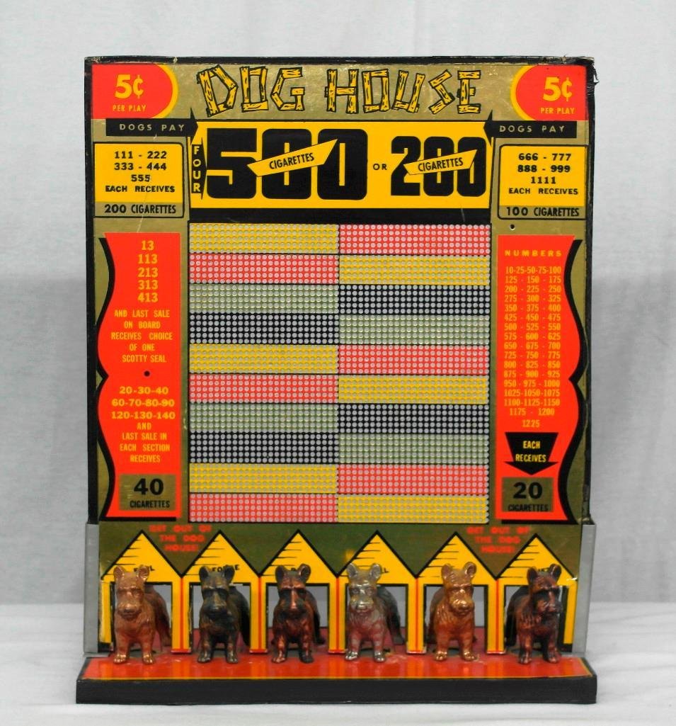 Dog House Punchboard circa 1940 (1 of 6)