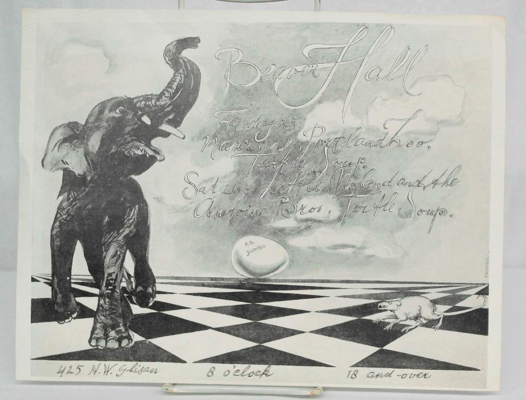 Beaver Hall Handbill Portland, Oregon (1 of 2)