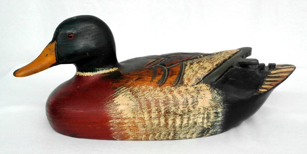 Beautiful HandCarved Duck Decoy Signed By Leo Koppy