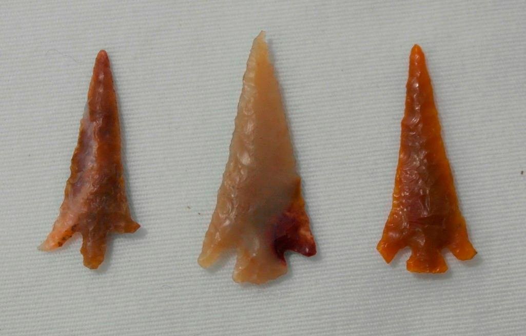 Superb Lot of 3 Columbia River Gem Points (1 of 2)