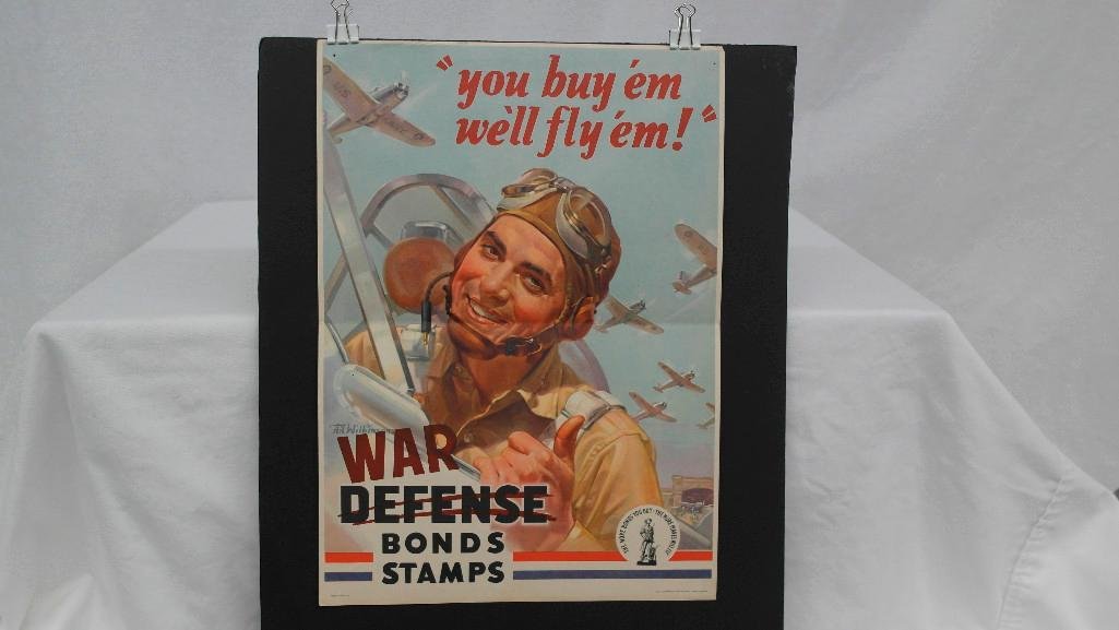War Bonds Poster From World War II - You Buy 'Em We'll (1 of 6)
