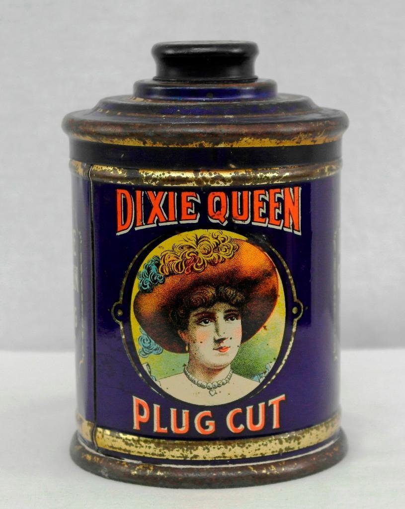Vintage Dixie Queen Tobacco Round Tin (1 of 8)