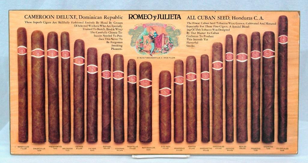Tobacco Sign Featuring "Romeo y Julieta" Handmade (1 of 7)