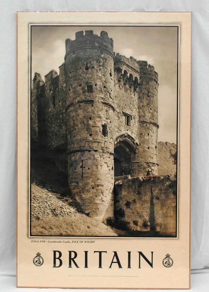 1930s Britain Travel Poster - Carisbrooke Castle, Isle (1 of 5)